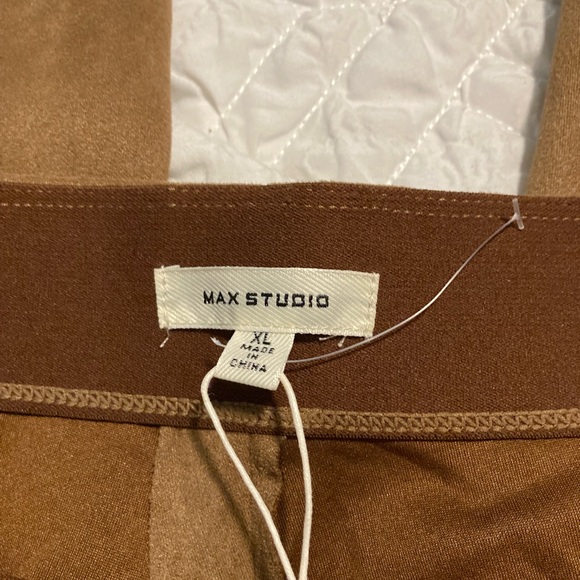 Max Studio XL Pull on suede like pants. Fitted to the ankle. Comfy stretch. Nice - Picture 5 of 7